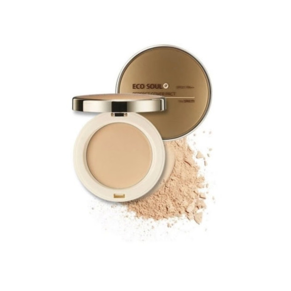 Пудра компактная Eco Soul Perfect Cover Pact 23 Natural Beige, THE SAEM, 11 г