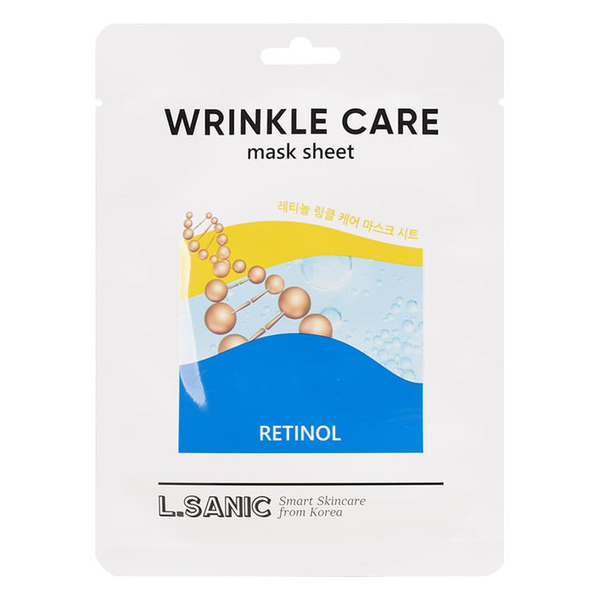 Маска тканевая омолаживающая с ретинолом Retinol Wrinkle Care Mask Sheet,  L.Sanic, 25 мл купить в Москве в интернет-магазине JapanDostavka.ru