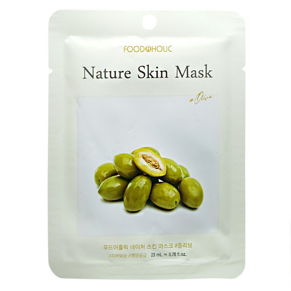Маска тканевая Olive Nature Skin Mask, FOODAHOLIC, 23 мл