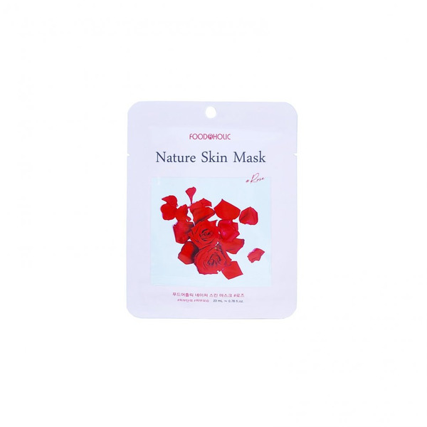Маска тканевая Rose Nature Skin Mask, FOODAHOLIC, 23 мл