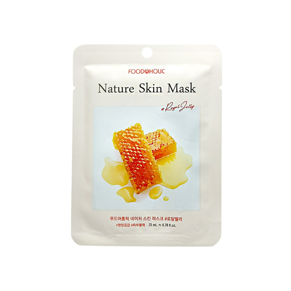 Маска тканевая Royal Jelly Nature Skin Mask, FOODAHOLIC, 23 мл