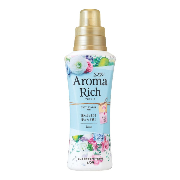 Кондиционер для белья длительного действия Aroma Rich Sarah с богатым ароматом натуральных масел (аромат унисекс), LION 520 мл