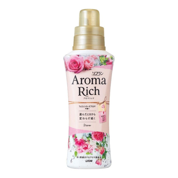 Кондиционер для белья длительного действия Aroma Rich Diana (аромат натуральных масел), LION 520 мл