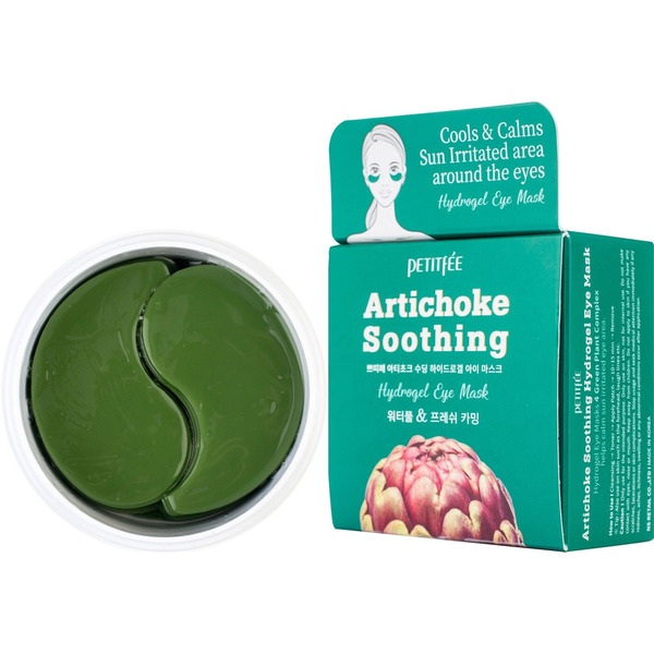 Гидрогелевые патчи для глаз с артишоком Artichoke Soothing Hydrogel Eye Mask, Petitfee 84 г