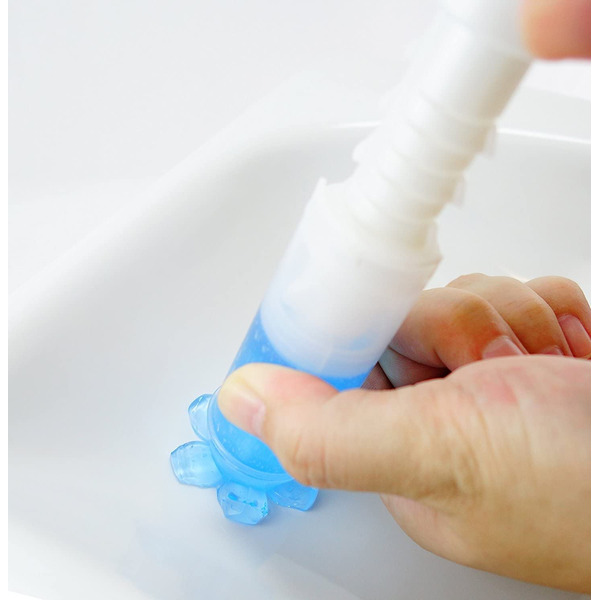 Дезодорирующий очиститель-цветок для туалетов с ароматом свежего хлопка Bluelet Stampy Fresh Cotton, KOBAYASHI 28 г 