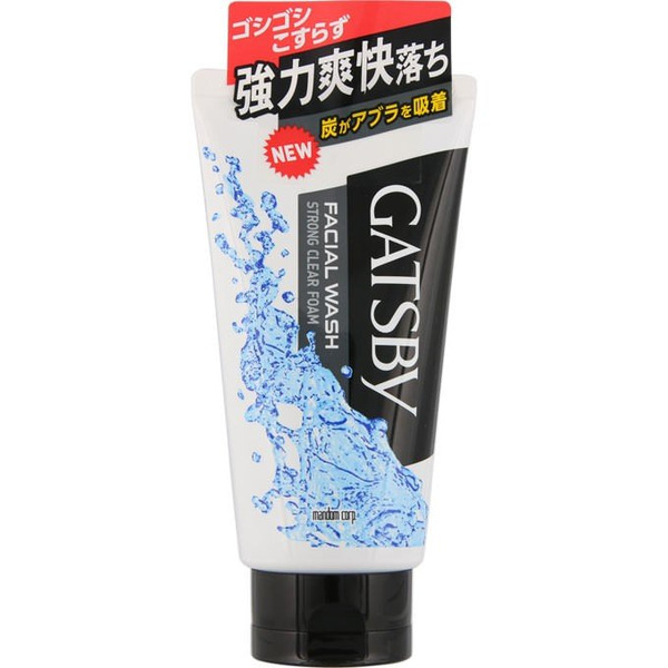 Мужская пенка для умывания с угольной пудрой, с освежающим цитрусовым ароматом Gatsby Facial Wash Strong Clear Foam, Mandom 130 г