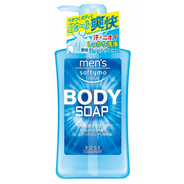 Мужской гель для душа с охлаждающим эффектом и цитрусовым ароматом Mens Softymo Body Soap, Kose Cosmeport 550 мл