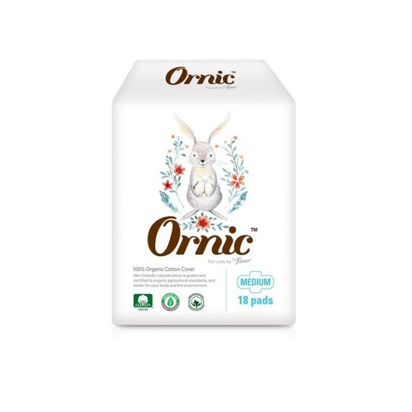 Классические тонкие гигиенические прокладки OrnicFino Medium (с крылышками (Стандарт) 25 см, 18 шт/уп), SSANGYONG 1 уп