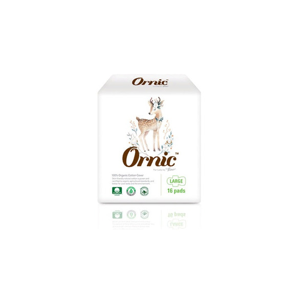 Классические тонкие гигиенические прокладки OrnicFino Large (с крылышками (Супер) 28 см, 16 шт/уп), SSANGYONG 1 уп