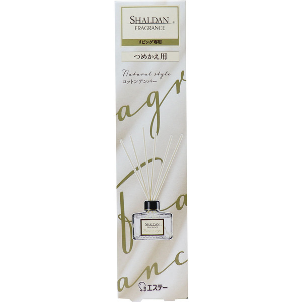 Освежитель воздуха для комнаты Shaldan Хлопок и Амбра Cotton Amber, ST 80 мл (сменная упаковка - наполнитель + длинные палочки)