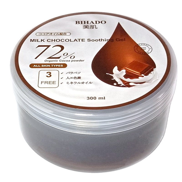 Увлажняющий гель для лица и тела, с молочным шоколадом Milk Chocolate Soothing Gel, Bihado 300 г