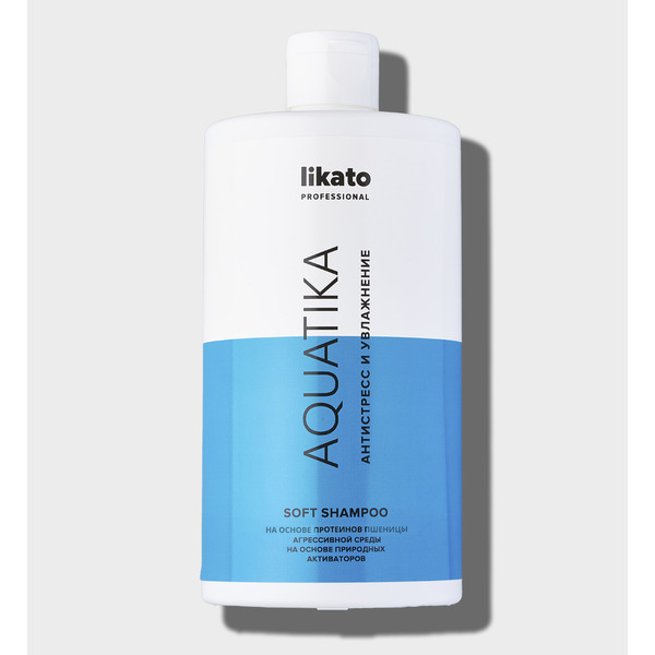 Шампунь для волос с соком алоэ вера и маслом конопли Soft Aquatika, Likato 750 мл.