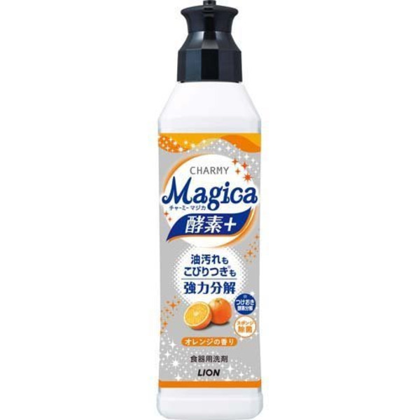 Средство для мытья посуды с ароматом сочного апельсина Charmy Magica+, Lion 220 мл
