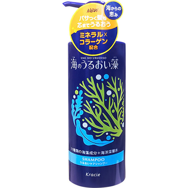 Шампунь для волос восстанавливающий с экстрактами морских водорослей Umi No Uruoi Sou, Kracie 520 мл