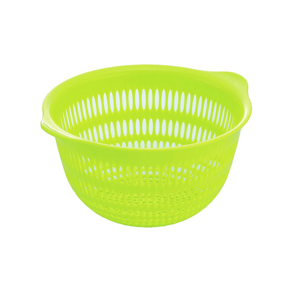 Дуршлаг пластиковый для продуктов Сорро, диаметр 17 см, салатовый, размер 19.1х17х9.5 см, Inomata