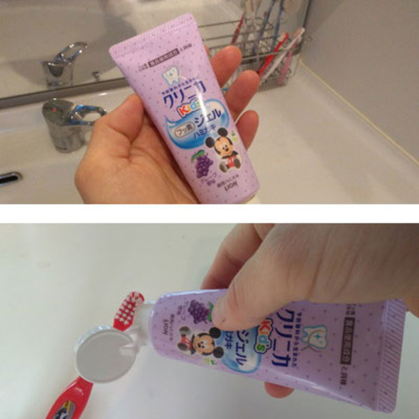 Детская укрепляющая гелевая зубная паста со вкусом клубники, LION 60 г