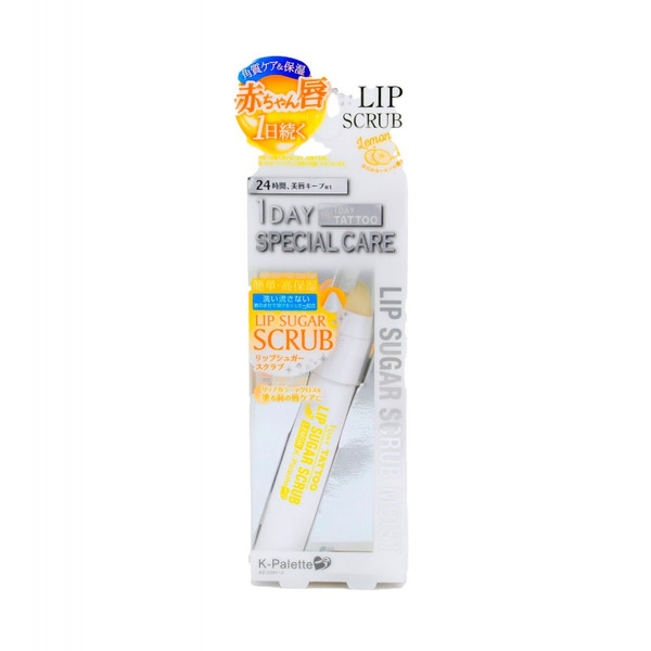 Увлажняющий сахарный скраб для губ с ароматом лимона Lip Sugar Scrub Moist Lemon, K-Palette 3,2 мл 