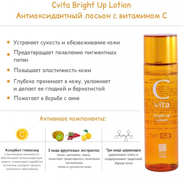 Антиоксидантный лосьон с витамином С Cvita Bright Up Lotion, Meishoku 150 мл 