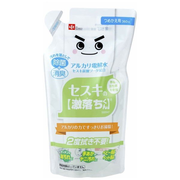 Универсальный спрей-очиститель на основе щелочной воды и сесквикарбоната натрия, Lec 360 мл (мягкая упаковка)