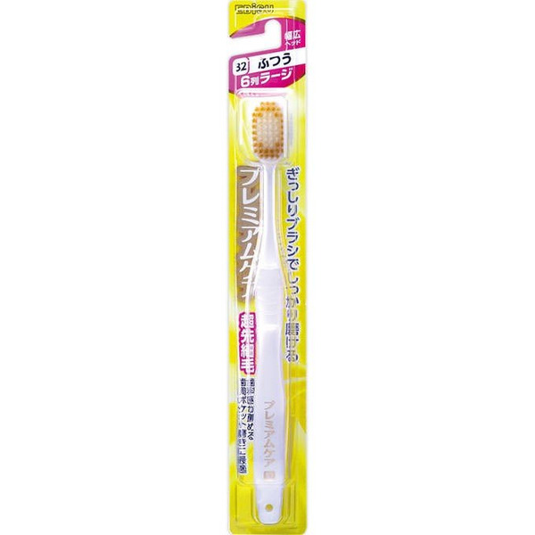 ШИРОКАЯ 6-ти рядная зубная щётка с УВЕЛИЧЕННОЙ головкой ОВАЛЬНОЙ формы со сверхтонкими концами щетинок №31 (Мягкая), Ebisu