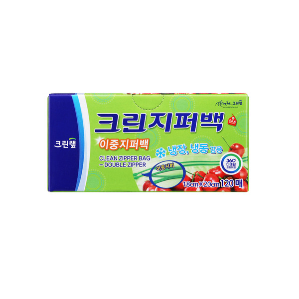 Плотные полиэтиленовые пакеты на молнии (размер 18 х 20 см), Clean Wrap 120 шт
