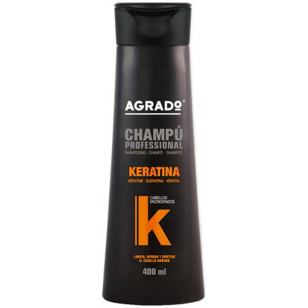 Профессиональный шампунь Кератиновый Keratin для вьющихся волос, Agrado 400 мл