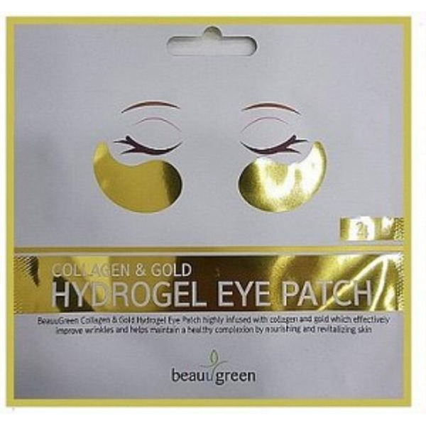 Гидрогелевые патчи с коллагеном Collagen Gold Hydrogel Eye Patch, Beauugreen 1 пара