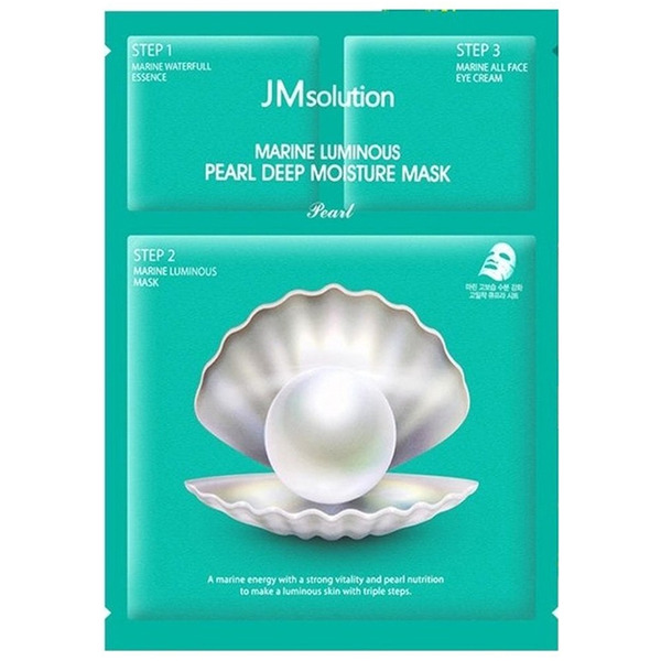 Трехшаговая увлажняющая маска с экстрактом жемчуга MARINE LUMINOUS PEARL DEEP MOISTURE MASK PEARL,  JM Solution 1 шт Трехшаговая увлажняющая маска с экстрактом жемчуга MARINE LUMINOUS PEARL DEEP MOISTURE MASK PEARL,  JM Solution 1 шт