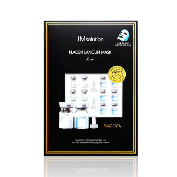 Плацентарная тканевая маска с ланолином Placen Lanolin Mask Pure, JM Solution 35 мл