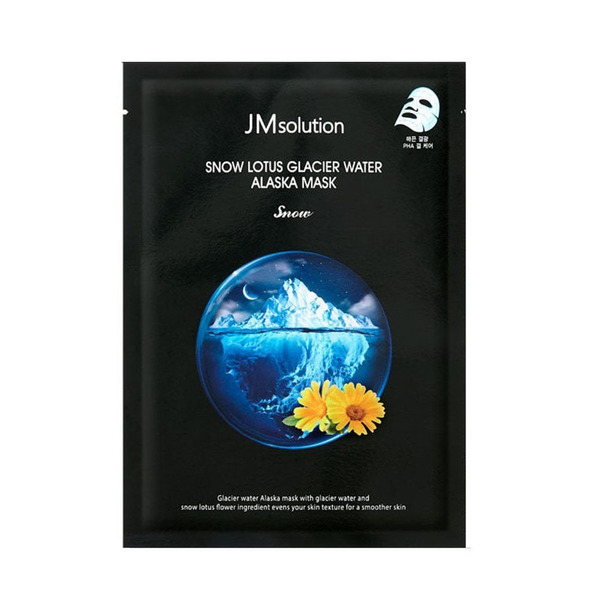 Тканевая маска с экстрактом лотоса Snow Lotus Glacier Water Alaska Mask Snow, JM Solution 30 мл