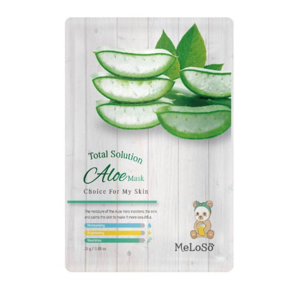 Маска тканевая на основе алоэ Total solution aloe mask, Meloso 25 мл