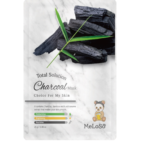 Очищающая маска для лица с углем Total Solution Mask Charcoal, Meloso 25 г