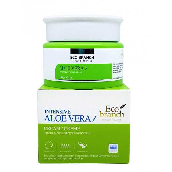 Интенсивный увлажняющий крем с экстрактом алоэ вера Intensive Aloe Vera Cream, Eco Branch 100 г
