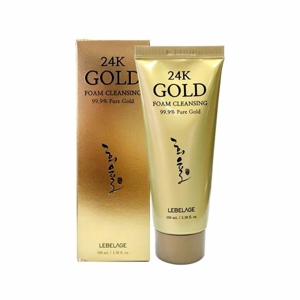 Пенка для лица очищающая с 24К золотом HEEYUL 24K GOLD FOAM CLEANSING, LEBELAGE, 100 мл