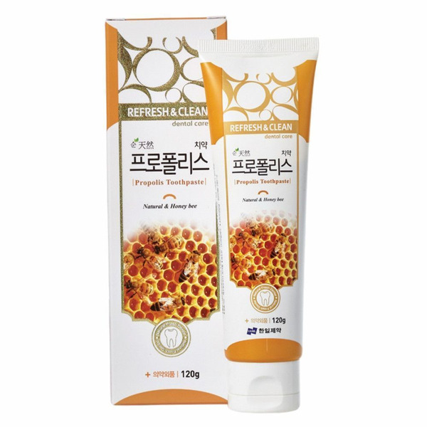 Зубная паста c прополисом Refresh & Clean Dental Clean Propolis toothpaste, Hanil, 120 г
