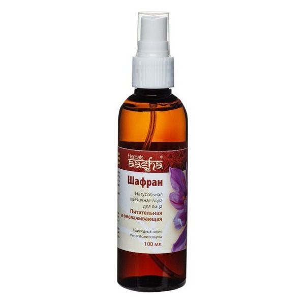 Натуральная цветочная вода Шафран, Aasha Herbals, 100 мл