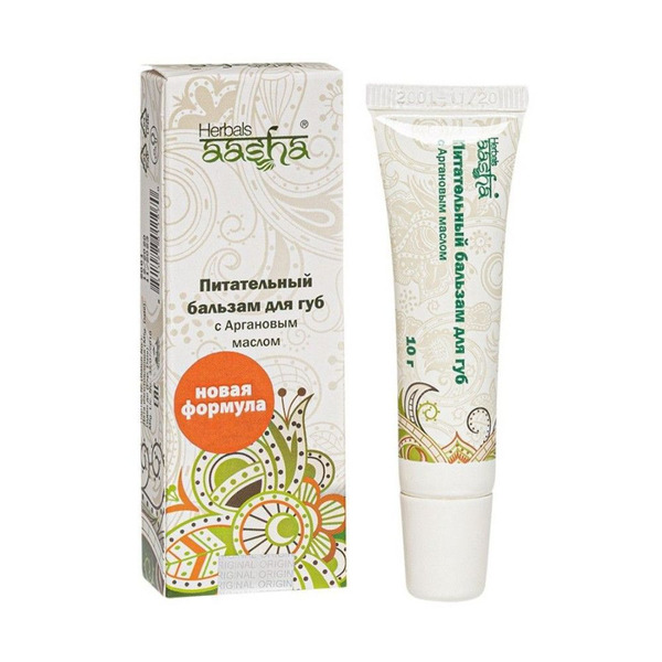 Питательный бальзам для губ с аргановым маслом Aasha Herbals, 10 г