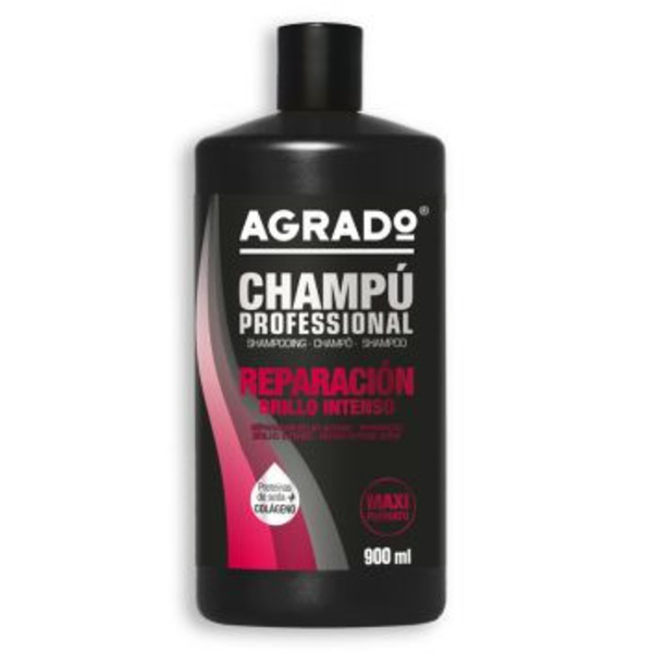 Шампунь Восстанавливающий проффесиональный для сухих и ломких волос, интесивный блеск AGRADO, 900 мл