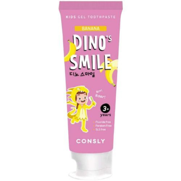 Паста зубная гелевая детская с ксилитом и вкусом банана, Dino's Smile Consly, 60 г 