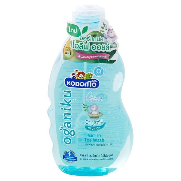 Средство для мытья для детей с маслом оливы, витамином В, Е От макушки до пяточек Kodomo, Lion 200 мл