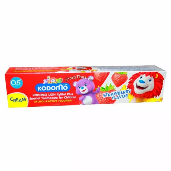 Зубная паста Клубника Kodomo (6 мес+), Lion 40 г