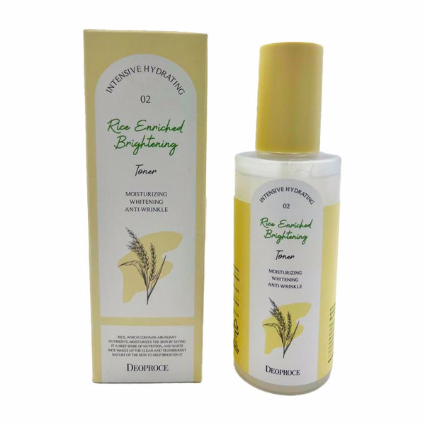 Тонер осветляющий для лица RICE ENRICHED BRIGHTENING TONER, DEOPROCE, 200 мл