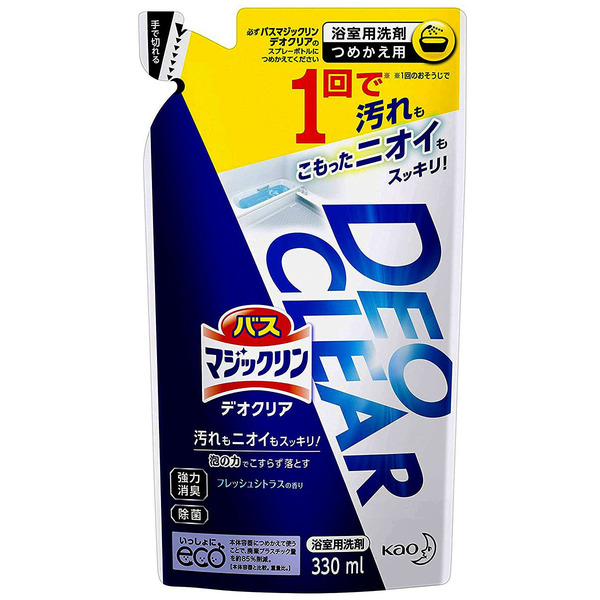 Чистящий спрей-пенка для ванной комнаты, дезодорирующая, цитрусовый аромат, сменная упаковка, Kao 330 мл 