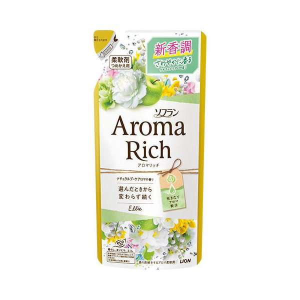 Кондиционер для белья длительного действия Aroma Rich Ellie с богатым ароматом натуральных масел (аромат унисекс), Lion 400 мл (м/у)