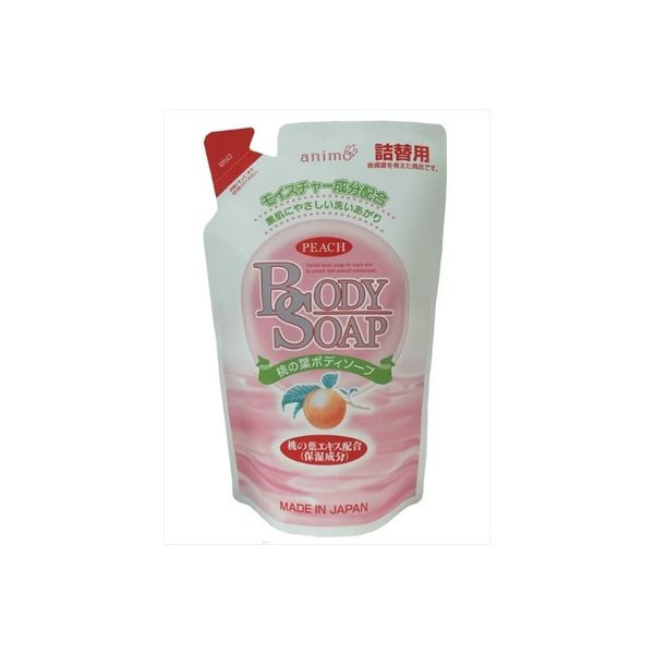 Жидкое мыло для тела с ароматом персика, мягкая упаковка, Eoria 400 мл