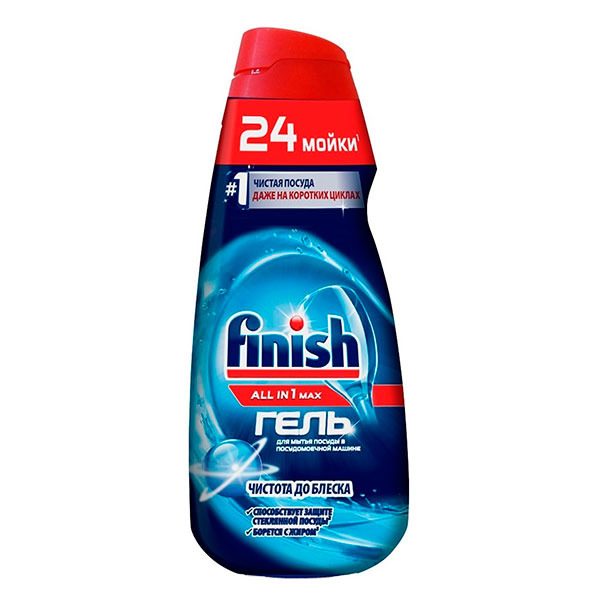 Гель для мытья посуды в посудомоечной машине Чистота до блеска All in 1 Max, Finish 600 мл