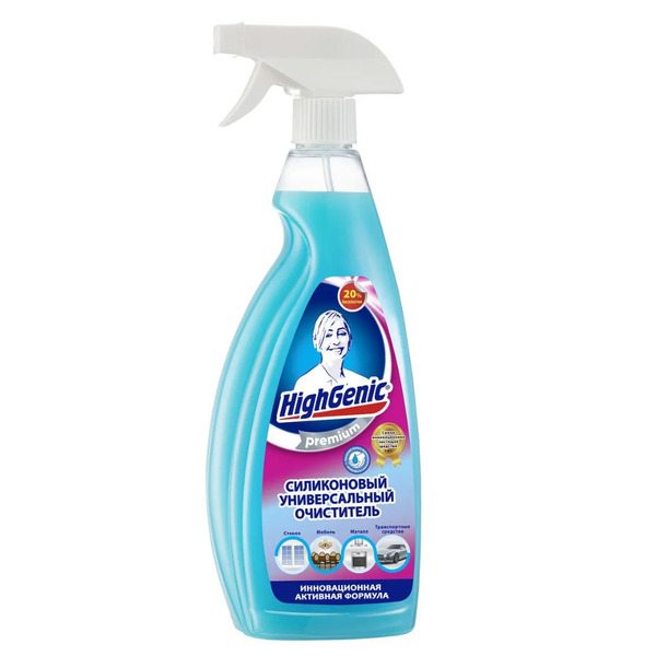 Силиконовый универсальный очиститель, HighGenic 750 мл с распылителем