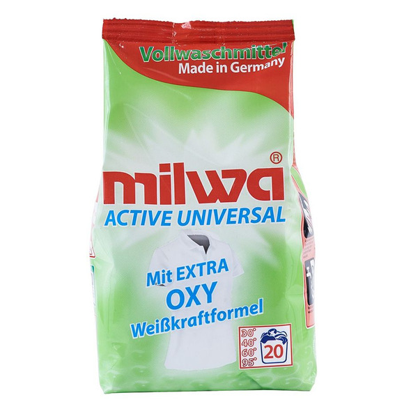 Стиральный порошок концентрированный для белого белья Active Universal Mit Extra OXY, Milwa 1,34 кг на 20 стирок