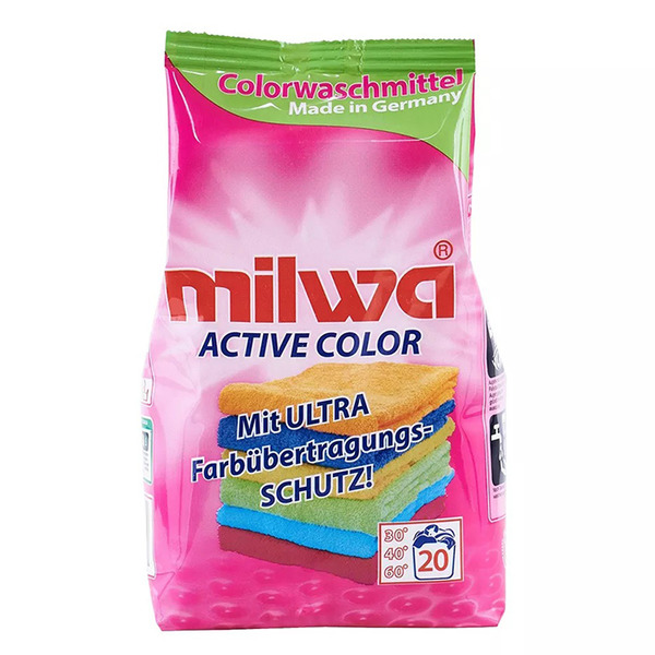 Стиральный порошок концентрированный для цветного белья Active Color Mit Ultra, Milwa 1,34 кг на 20 стирок