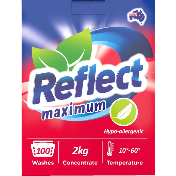 Концентрированный стиральный порошок универсальный в пластиковом ведре Reflect Maximum, Neon 2 кг на 100 стирок